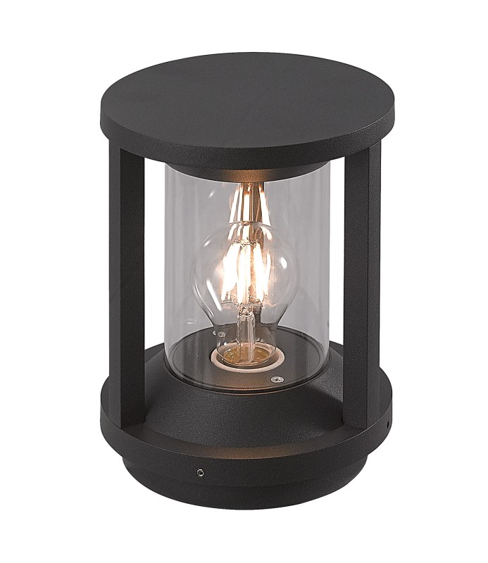 22cm Pillar Lamp Outdoor IP65 Anthracite/Clear